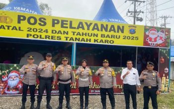 Kapolres Tanah Karo Tinjau Kesiapan Pos Pengamanan Ops Lilin Toba 2024